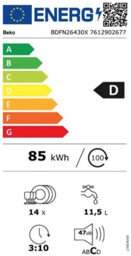 Beko BDFN26430W - Vrijstaande vaatwasser