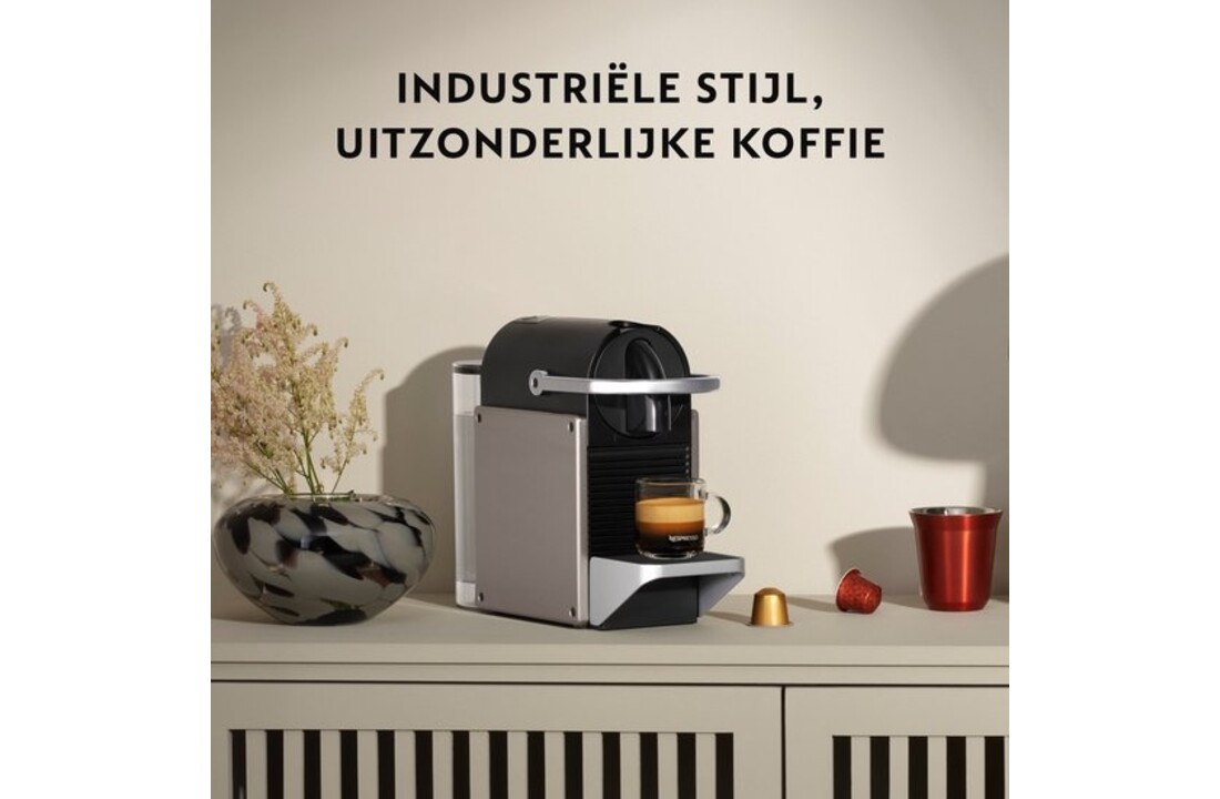 Krups Nespresso Pixie XN306T Titanium - Koffiemachine