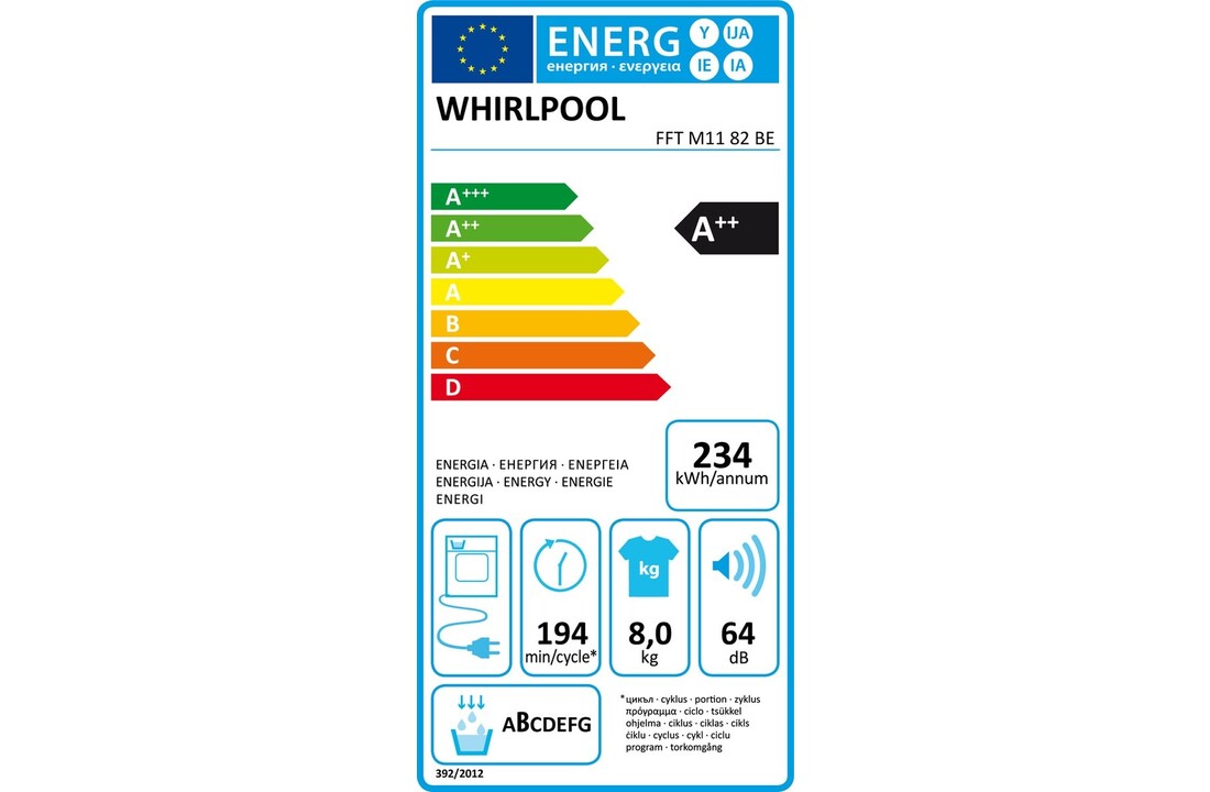 Whirlpool FFT M11 82 BE - Warmtepompdroger