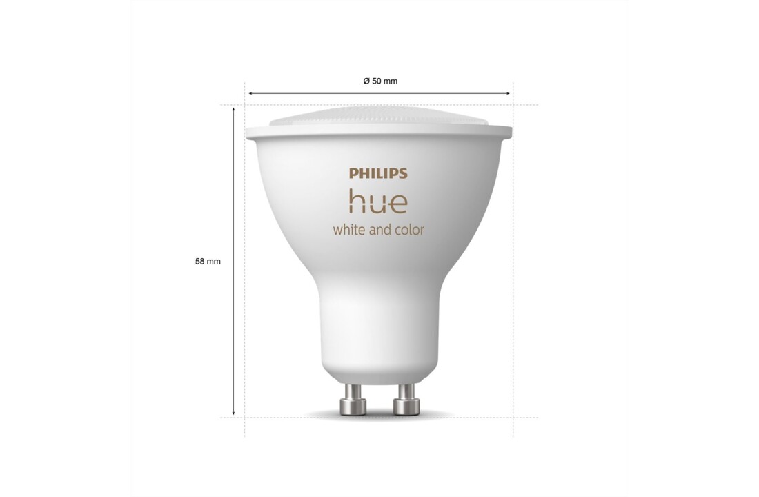 Philips Hue Starterkit 3x GU10 4.3W Color Ambiance + Bridge + Dimmer - Slimme lamp