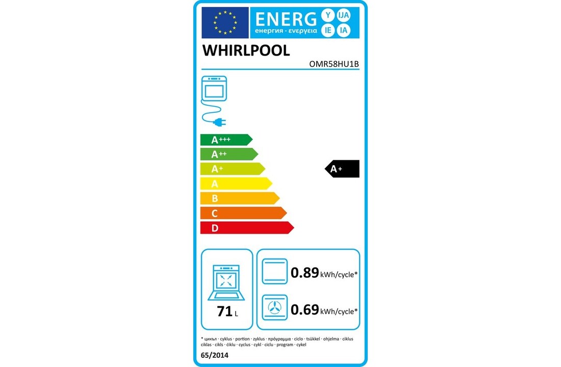 Whirlpool OMR58HU1B - Inbouw oven