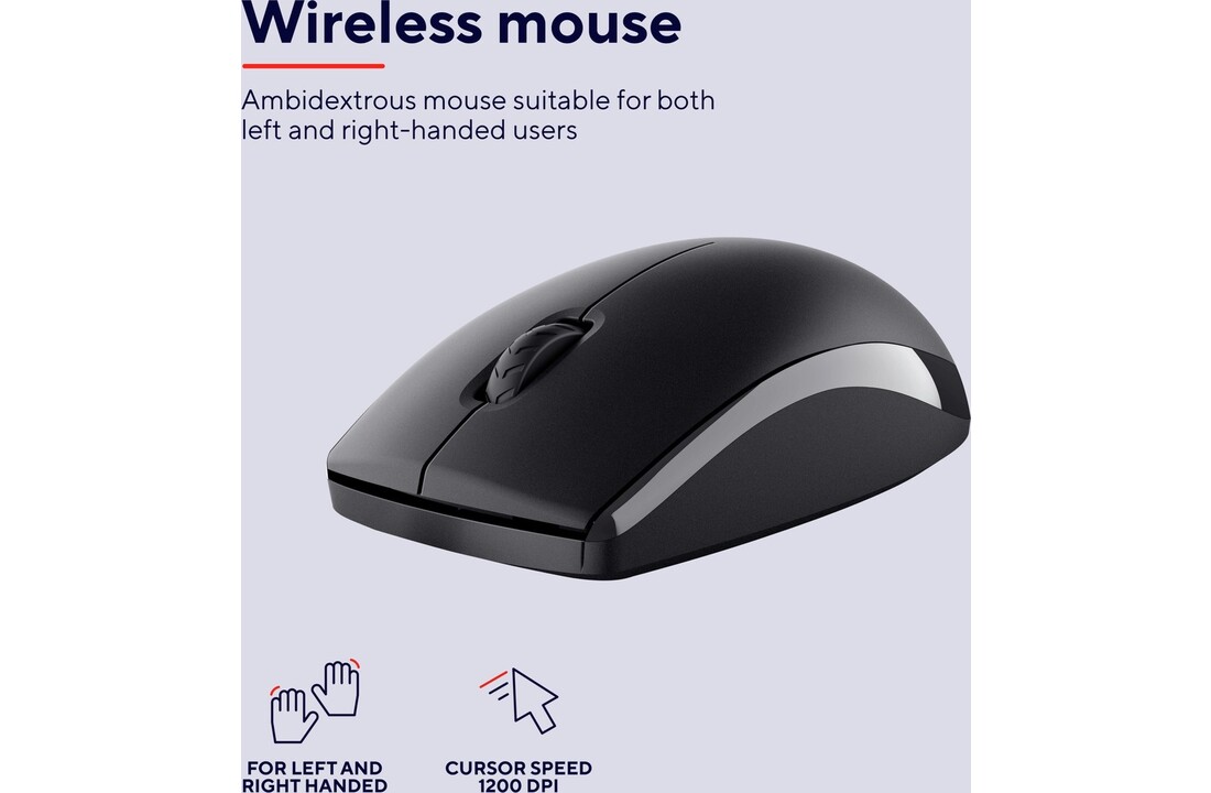 Trust Primo Zwart - Toetsenbord + muis set
