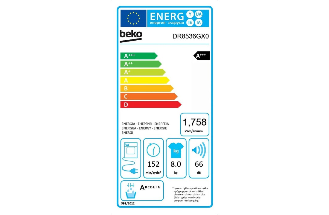 Beko DR8536GX0 - Warmtepompdroger