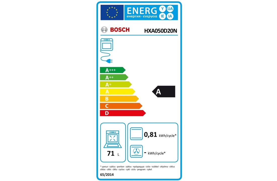 Bosch HXA050D20N - Gasfornuis