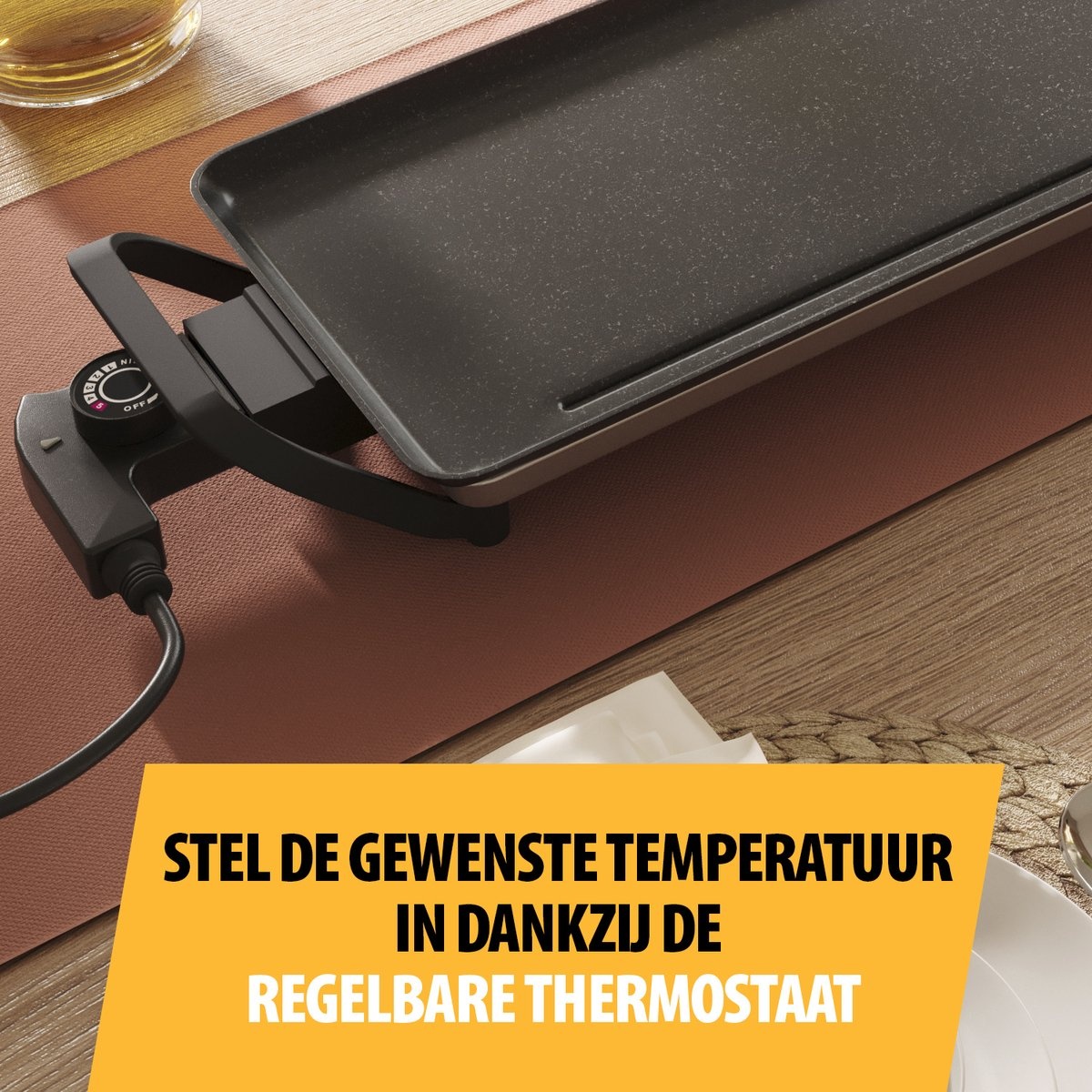Tristar BP-2670 Tafel Grill Slim XXL - Grillplaat