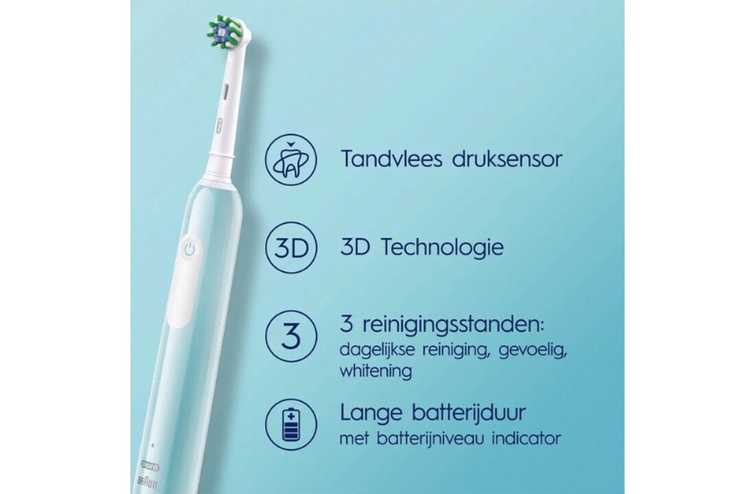 Oral-B Pro 1 Duo White & Blue - Elektrische tandenborstel