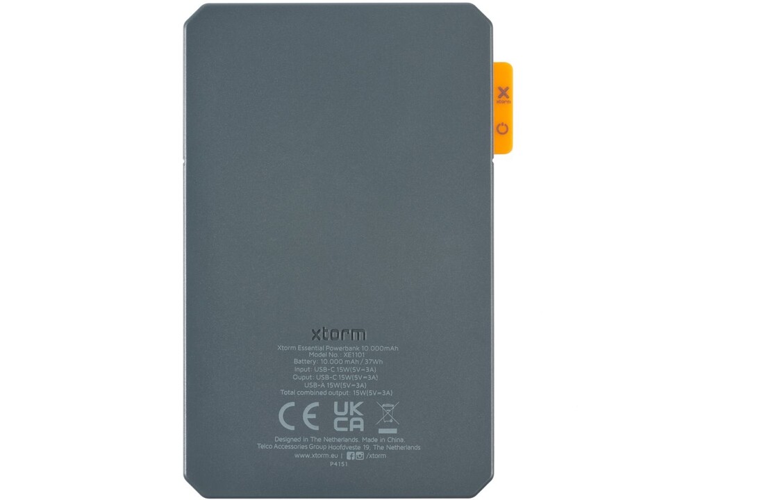 Xtorm Essential Powerbank 10.000 mAh Grijs - Powerbank