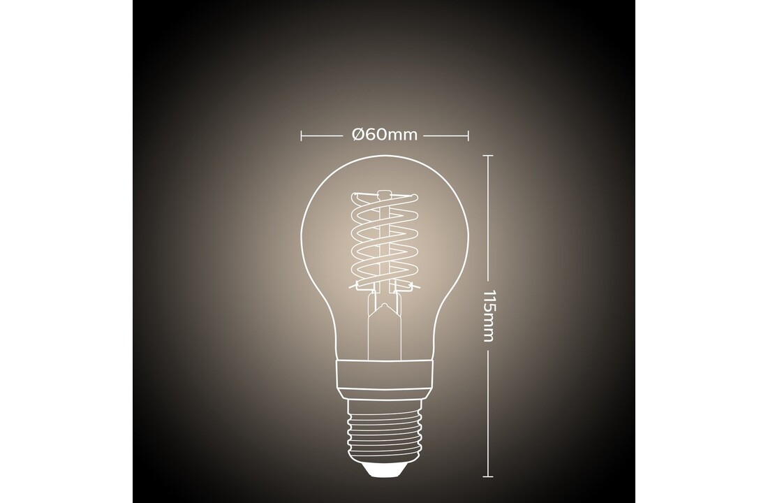 Philips Hue 1x E27 7W A60 White Single Pack - Slimme lamp