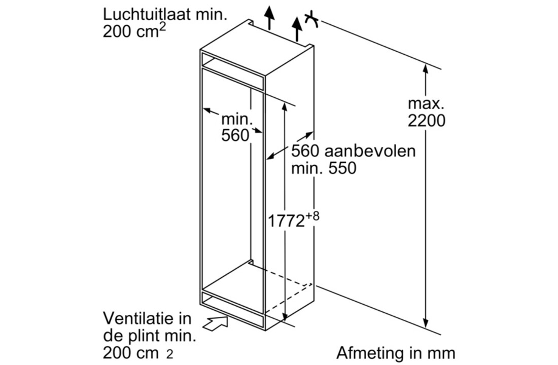 Bosch KIS86AFE0 - Inbouw koelkast