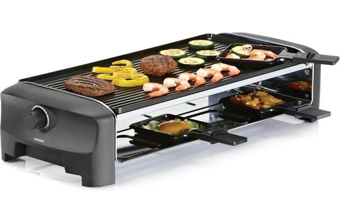 Princess 162840 Raclette 8 Grill and Teppanyaki Party - Gourmetset