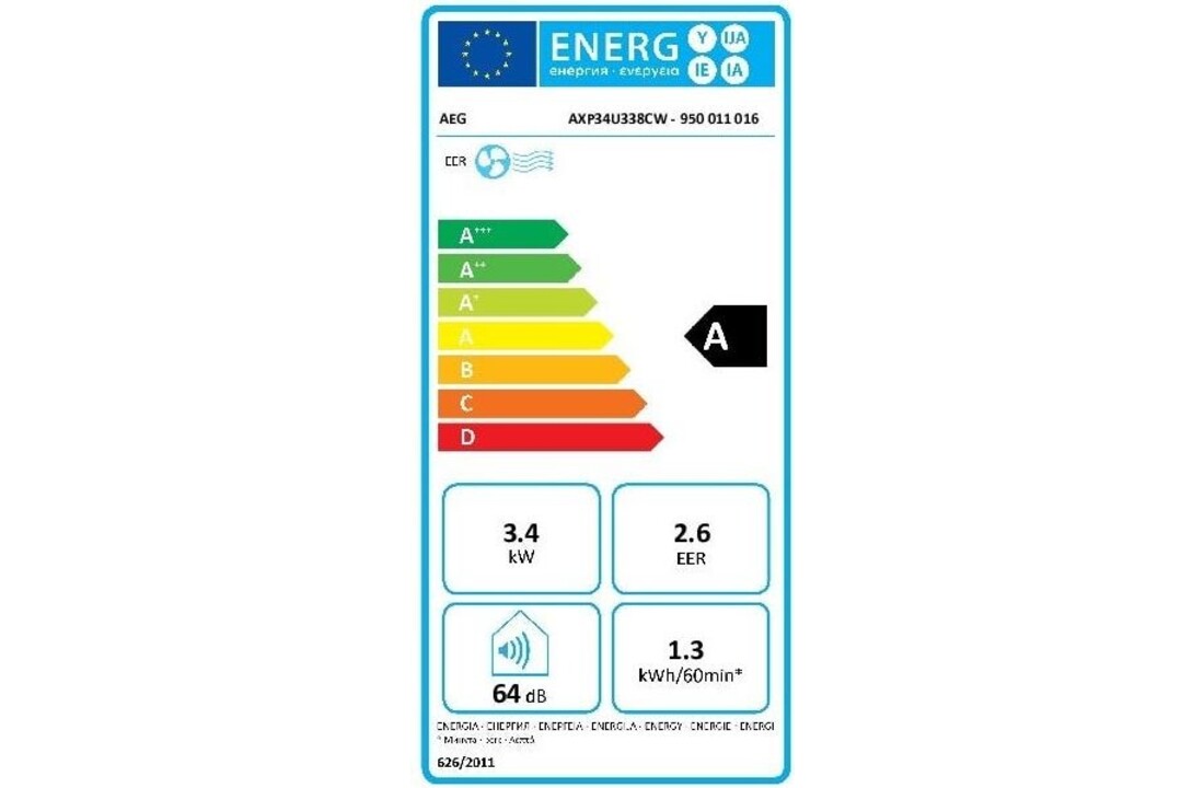 AEG Chillflex PRO AXP26U338CW - Mobiele airco 9000 BTU.