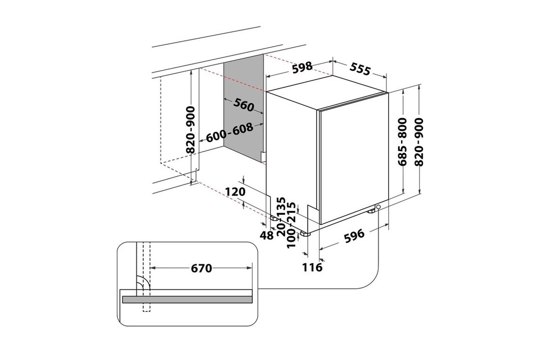 Whirlpool WIS 5020 - Inbouw vaatwasser