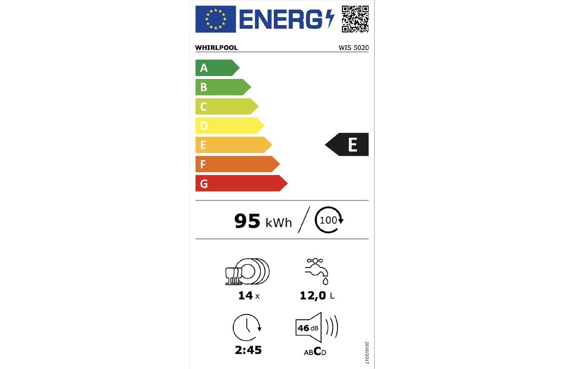 Whirlpool WIS 5020 - Inbouw vaatwasser