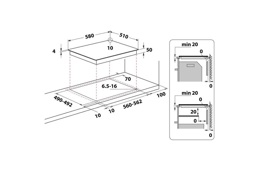 Whirlpool AKM 9010/NE - Keramische kookplaat