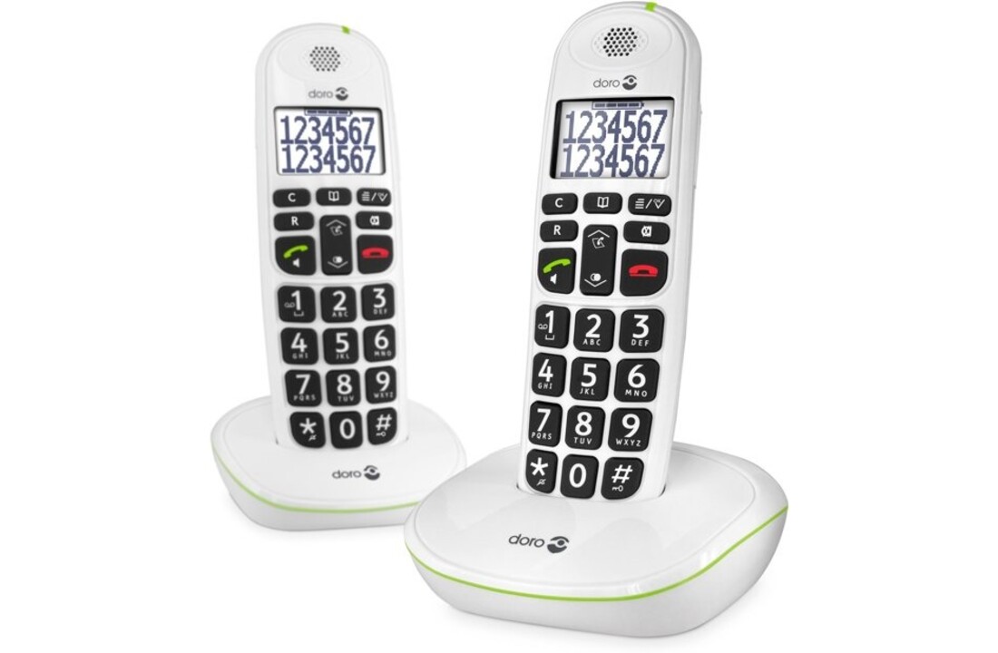 Doro PhoneEasy 110 Duo Wit - Senioren telefoon