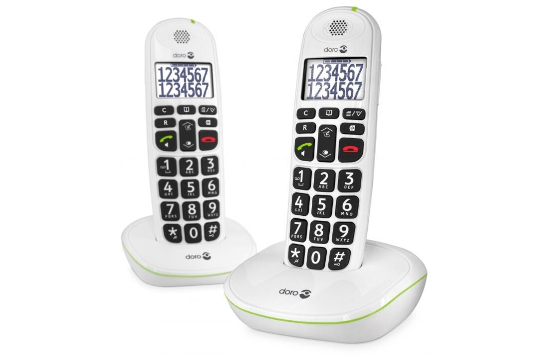 Doro PhoneEasy 110 Duo Wit - Senioren telefoon
