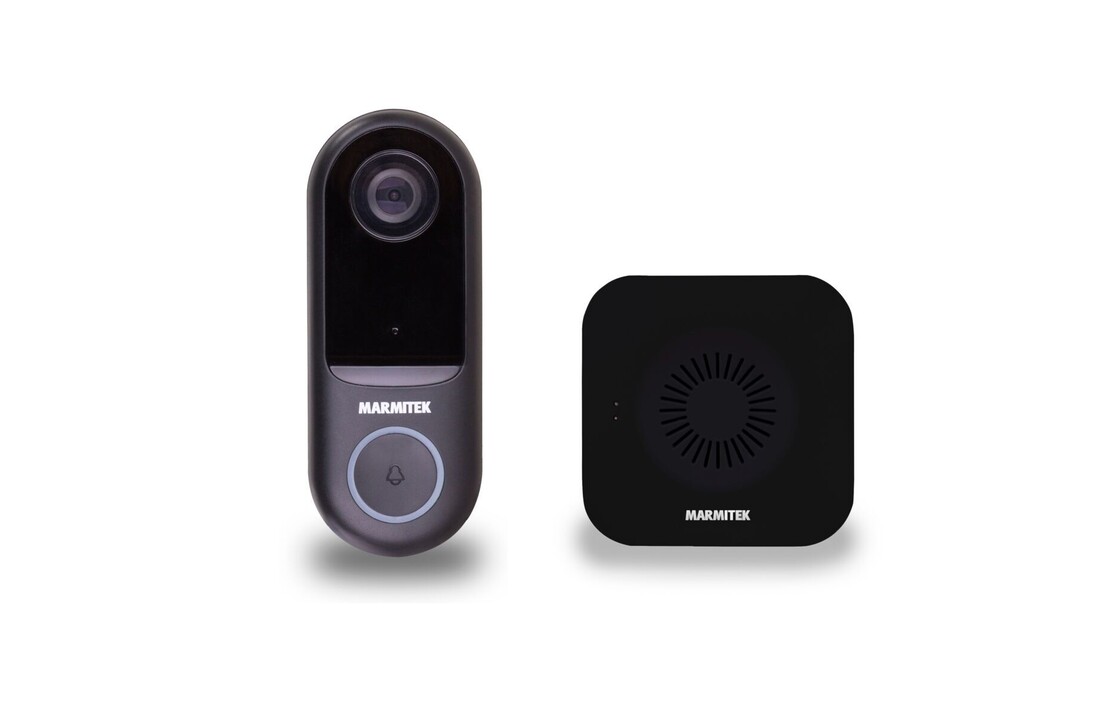 Marmitek Buzz LO + Bell ME Zwart - Deurbel met camera + Gong zwart - Beveiligingscamera