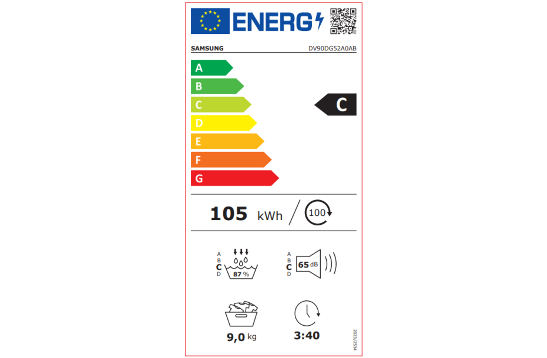 Samsung DV9UDG52A0ABEN - Warmtepompdroger