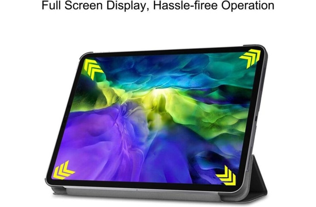 Just in Case Smart Tri-Fold voor iPad Pro 12.9 Zwart - Beschermhoes