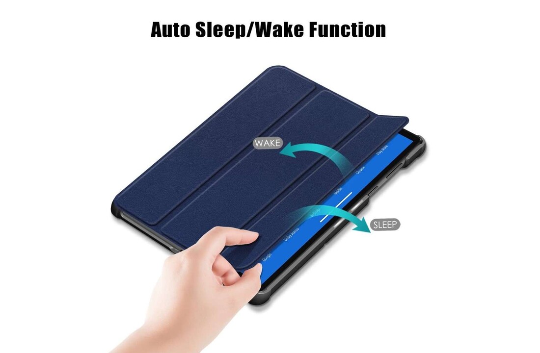 Just in Case Smart Tri-Fold Case - Lenovo M10HD - Blauw - Beschermhoes