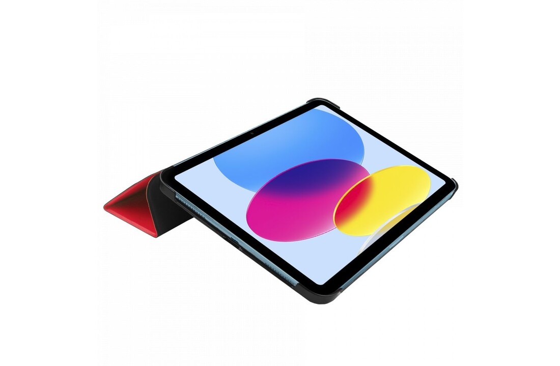 Just in Case Smart Tri-Fold Case - Apple iPad 2022 - Rood - Beschermhoes