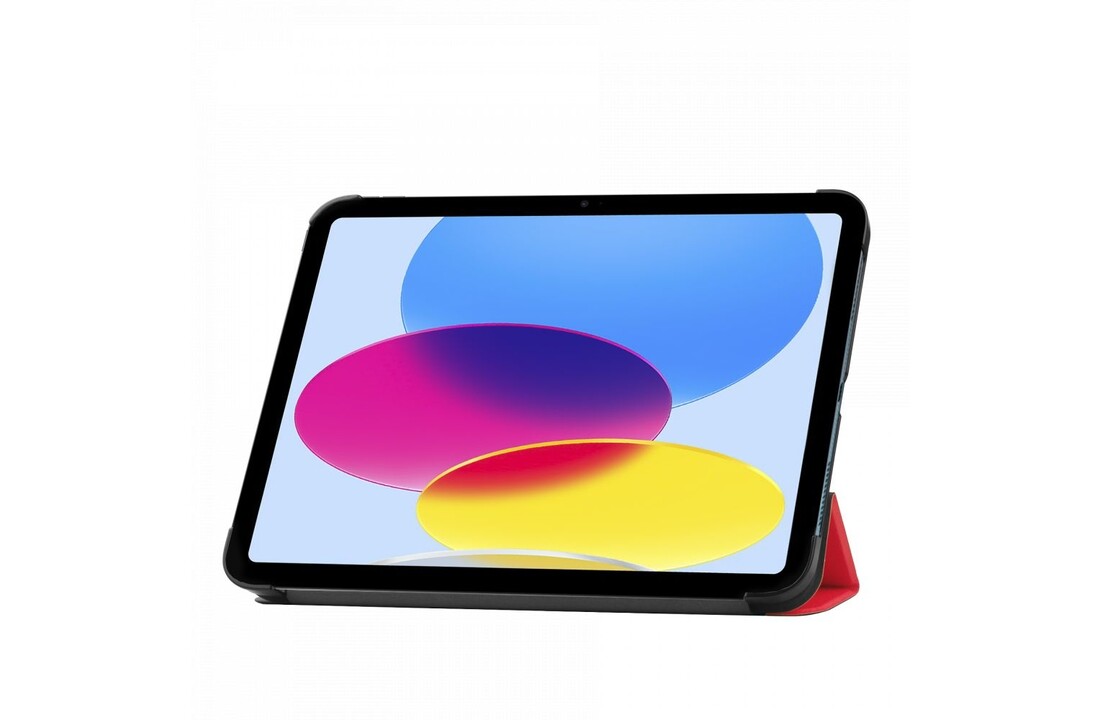 Just in Case Smart Tri-Fold Case - Apple iPad 2022 - Rood - Beschermhoes