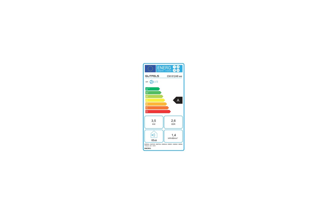 Gutfels CM61249WE - Mobiele airco