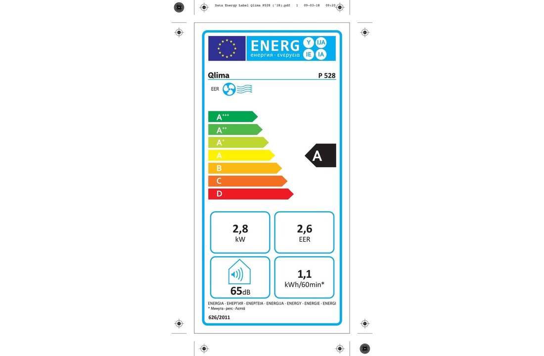Qlima P 528 - Mobiele airco