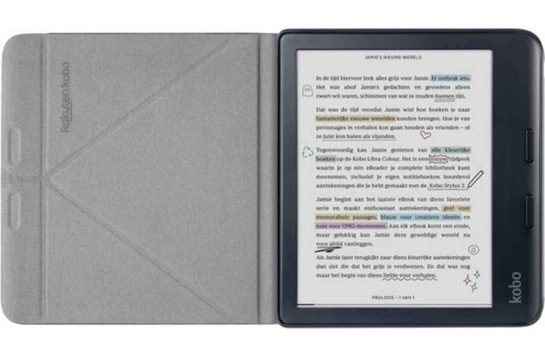 Kobo Libra Colour SleepCover Zwart - Beschermhoes