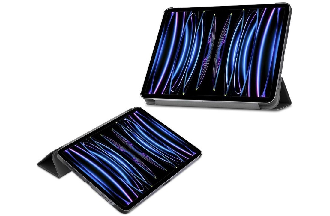 Just in Case Smart Tri-Fold Case - Apple iPad Pro 11 - Zwart - Beschermhoes