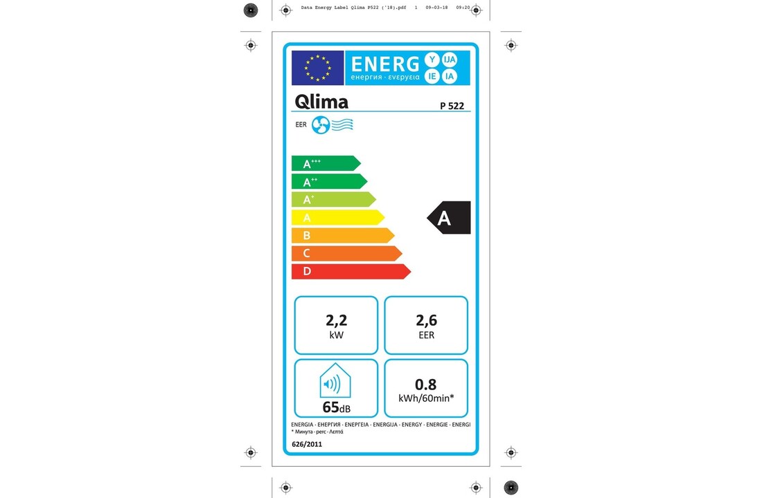 Qlima P 522 - Mobiele airco
