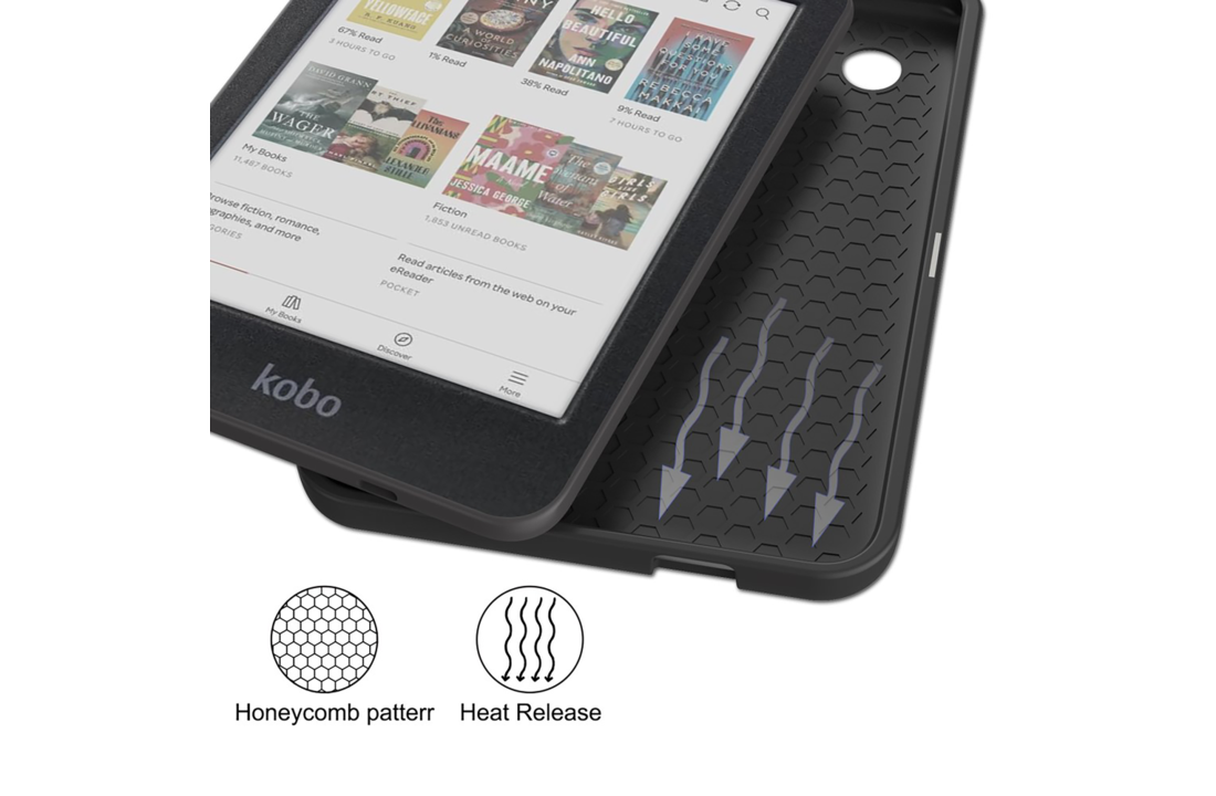 Just in Case Kobo Clara Folio Case Zwart