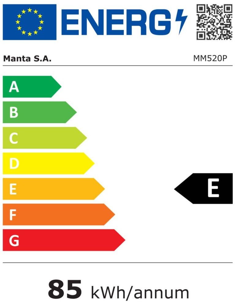 Manta MM520PS - Tafelmodel koelkast