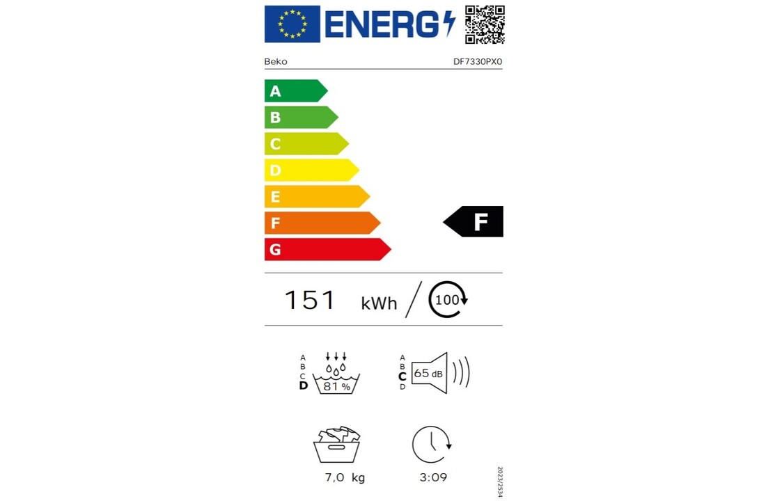 Beko DF7330PX0 - Warmtepompdroger