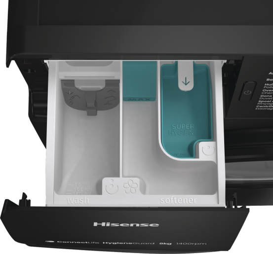 Hisense WF3V843BB/BLX - Wasmachine.