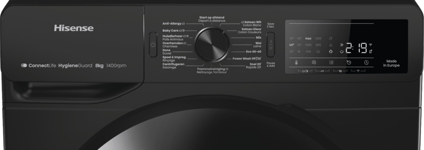 Hisense WF3V843BB/BLX - Wasmachine.
