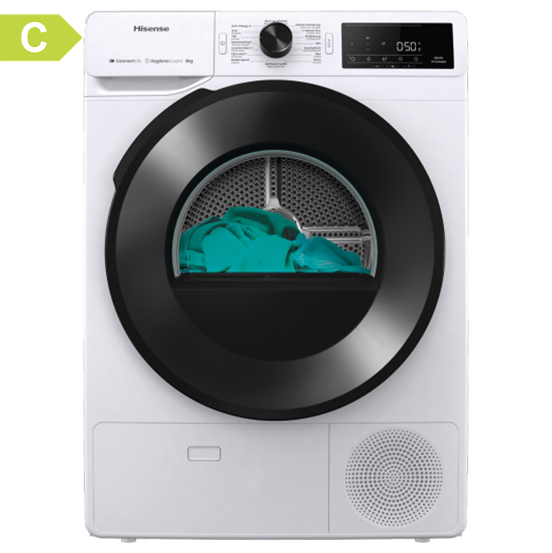 Hisense DH3V800UW/BLX - Warmtepompdroger.