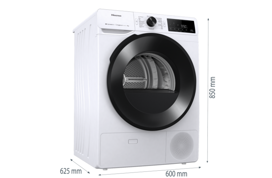 Hisense DH3V800UW/BLX - Warmtepompdroger.