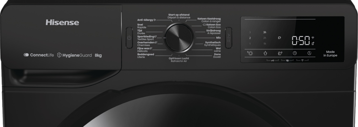 Hisense DH3V800UB/BLX - Warmtepompdroger.