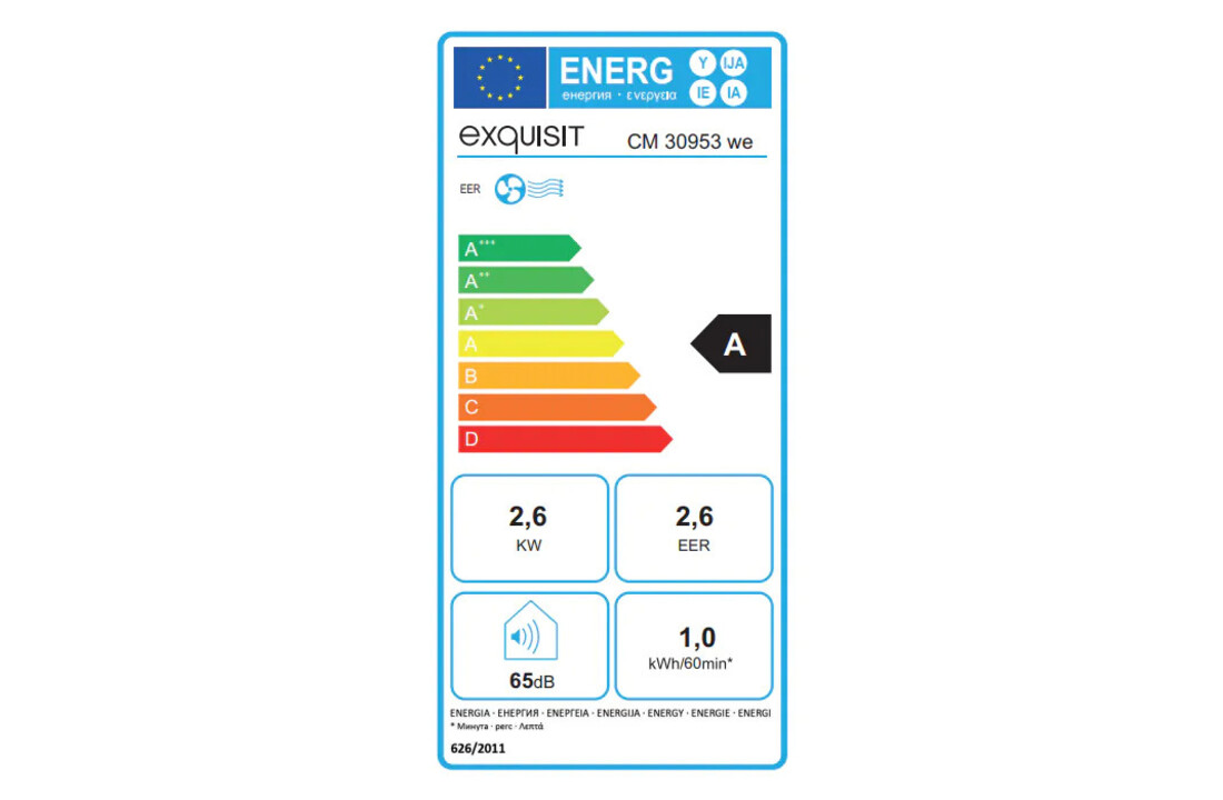 Exquisit CM 30953 WE - Mobiele airco