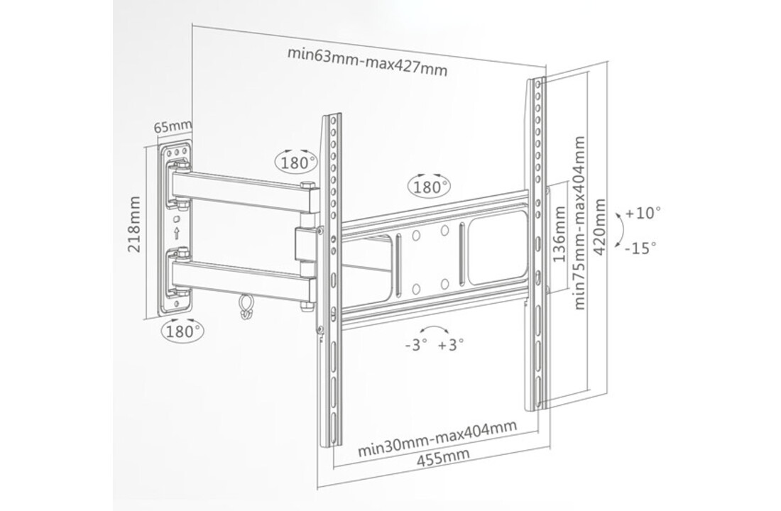 Superior Electronics SUPSTV003 Muurbeugel 32-55 inch - TV muurbeugel