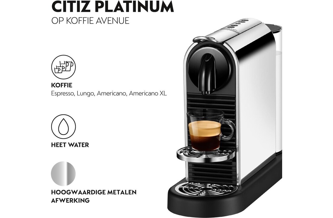 De'Longhi Nespresso CitiZ Platinum EN220.M - Koffiemachine