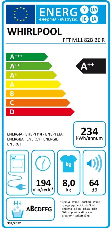 Whirlpool FFT M11 82B BE R - Warmtepompdroger
