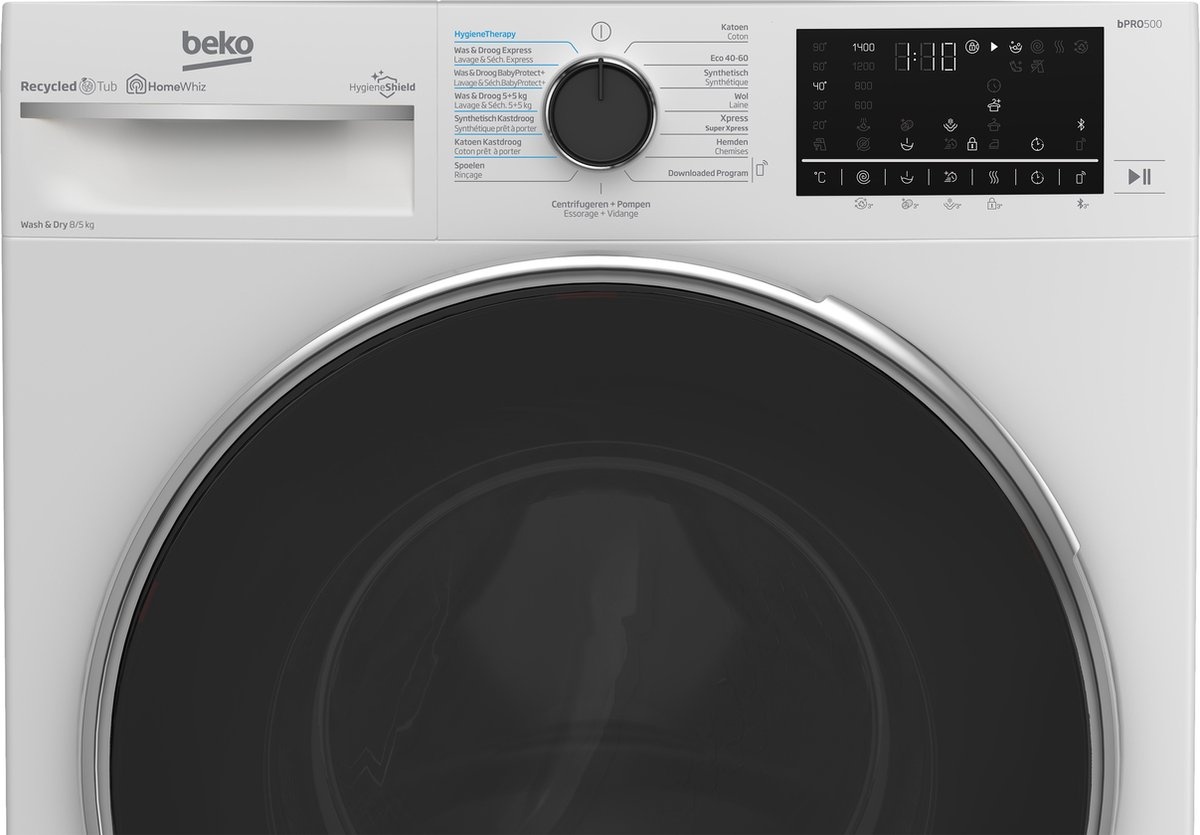 Beko B5DT510446W - Was-droogcombinatie