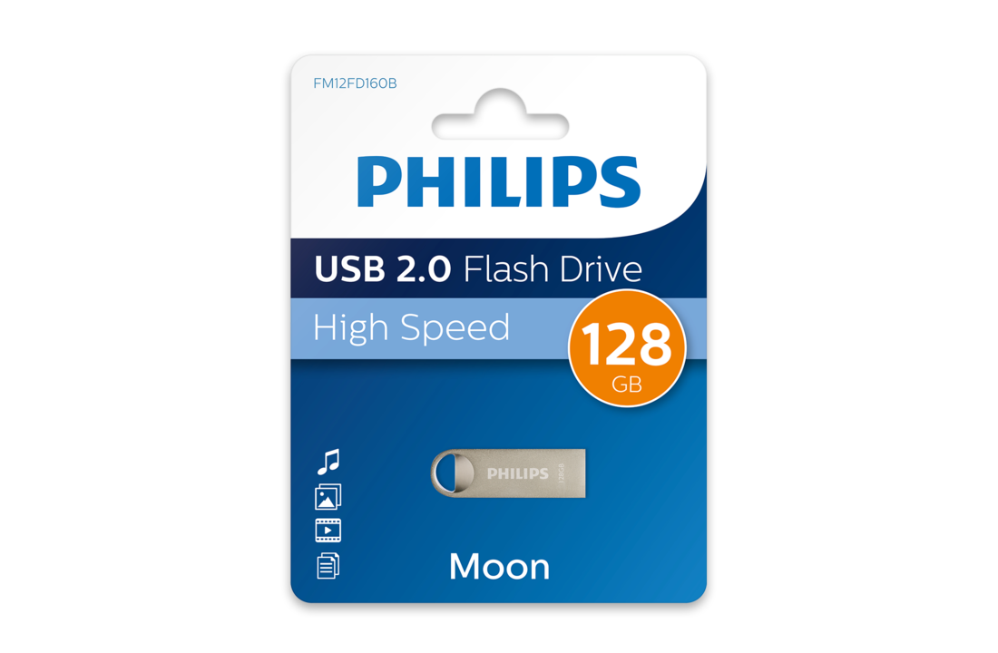 Philips USB 2.0 Moon Vintage Silver 128GB - USB-stick
