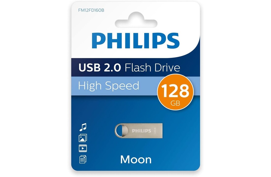 Philips USB 2.0 Moon Vintage Silver 128GB - USB-stick