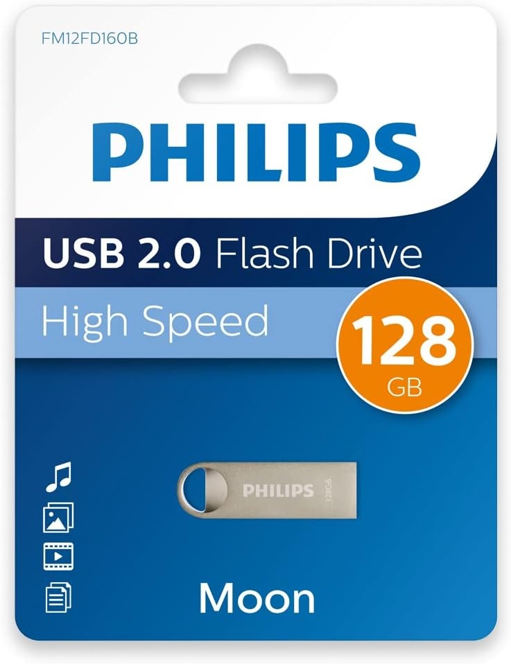 Philips USB 2.0 Moon Vintage Silver 128GB - USB-stick