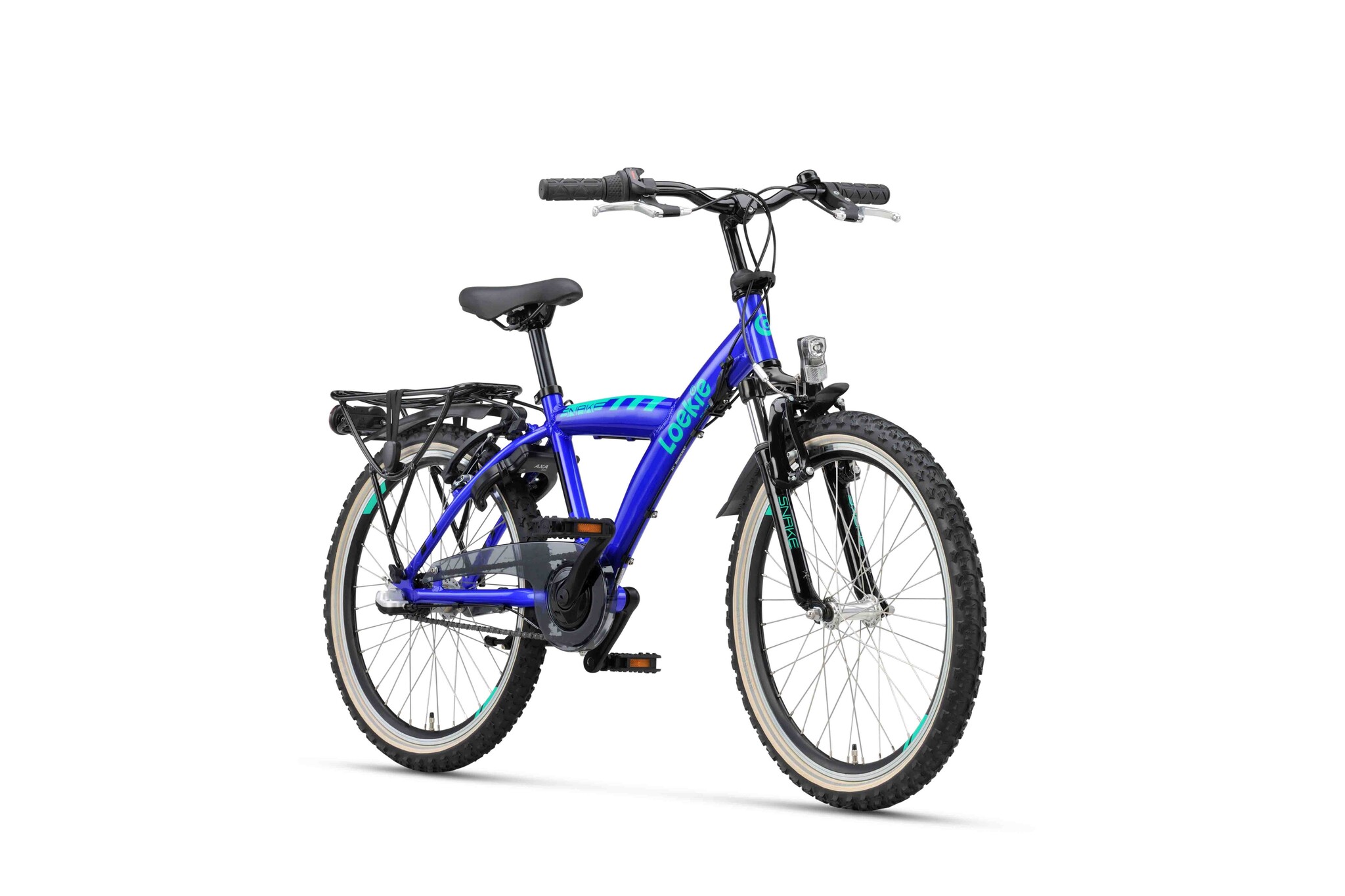 Loekie Snake 22 inch jongensfiets Cobalt blauw