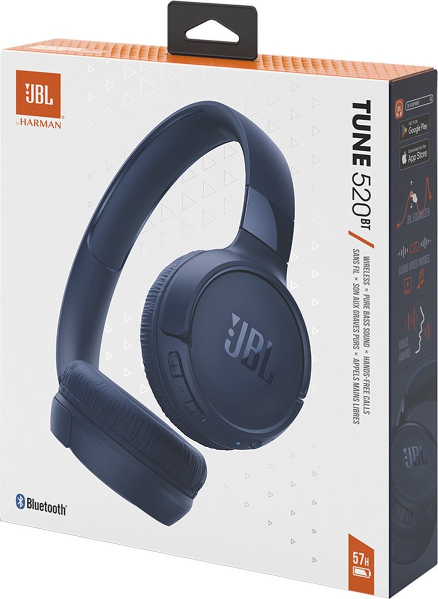 JBL Tune 520 BT Blauw - Draadloze koptelefoon