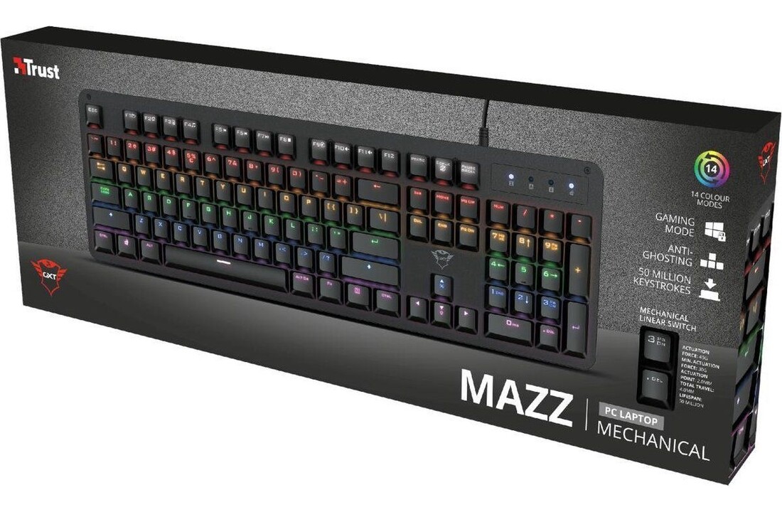 Trust GXT 863 Mazz - Gaming toetsenbord